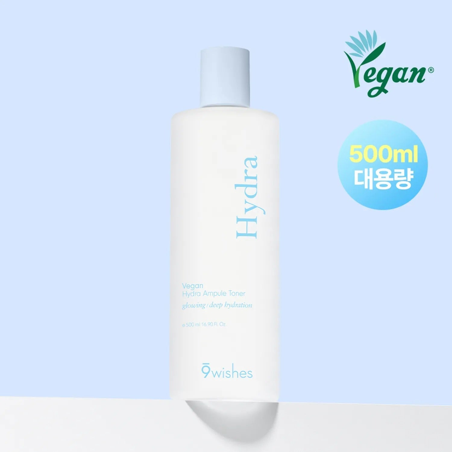 [Lage Size] 9wishes Vegan Hydra Ampule Toner 500mL
