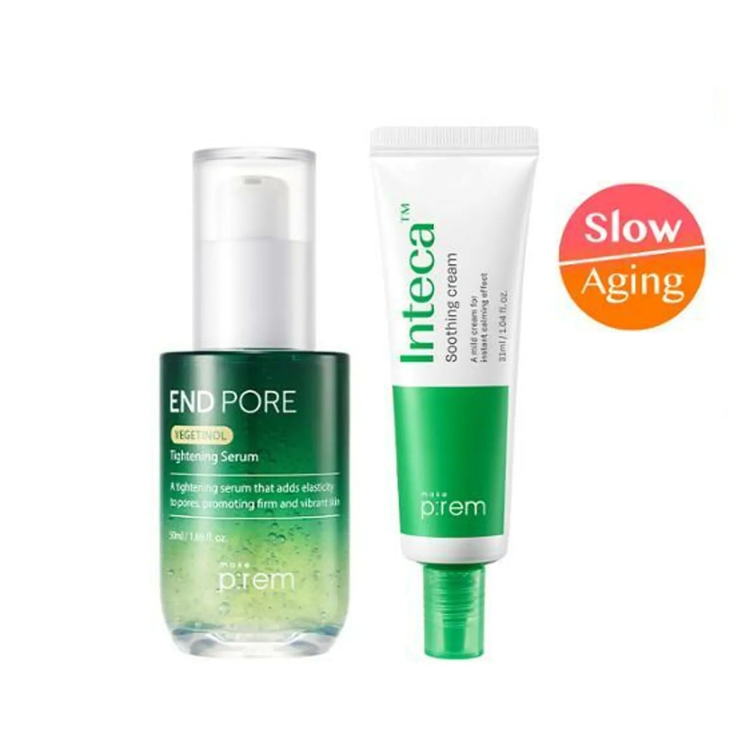 makeprem End Pore Vegetinol Tightening Serum 50mL Special Set (+Inteca Cream 31mL)