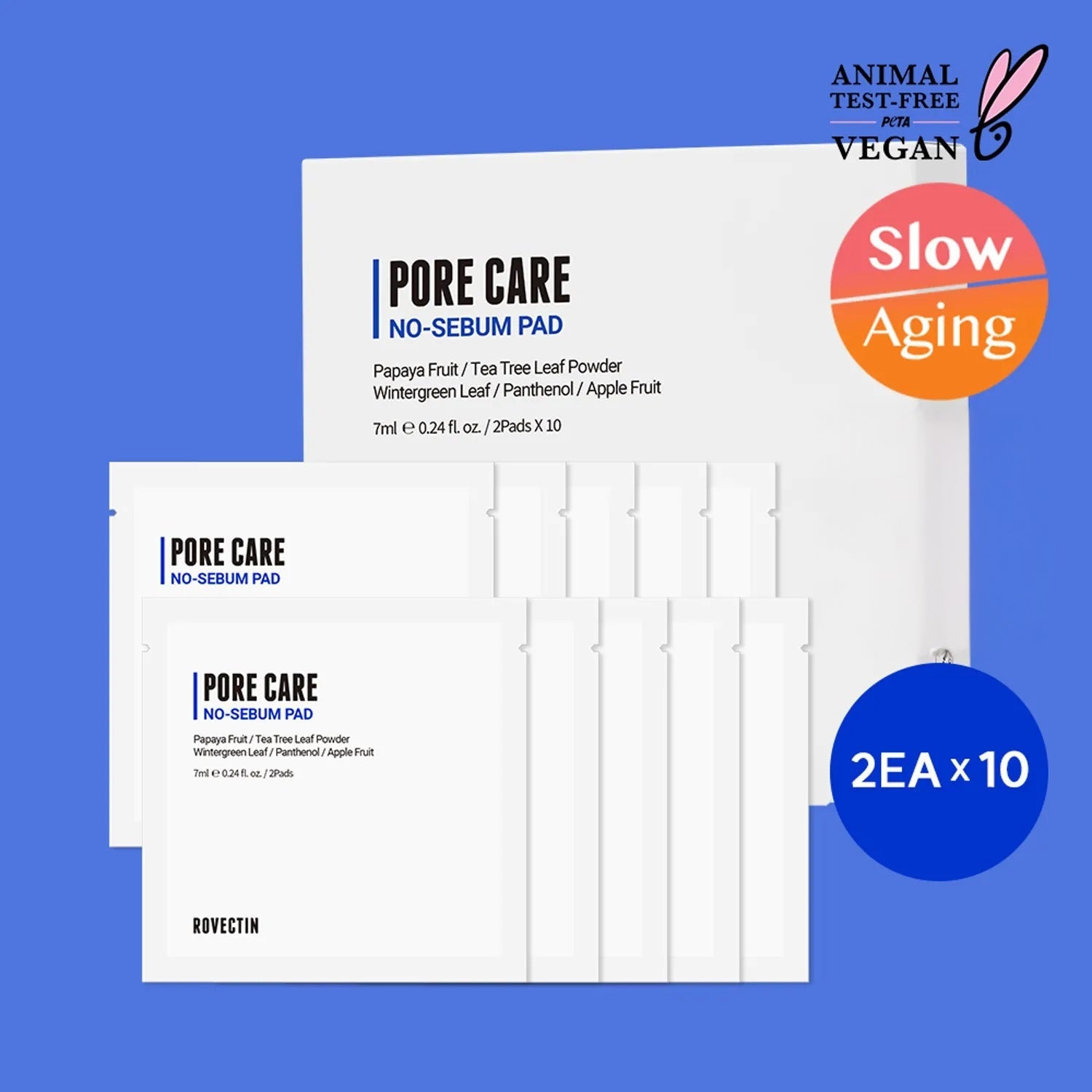 ROVECTIN Pore Care No Sebum Pad Portable (20P)