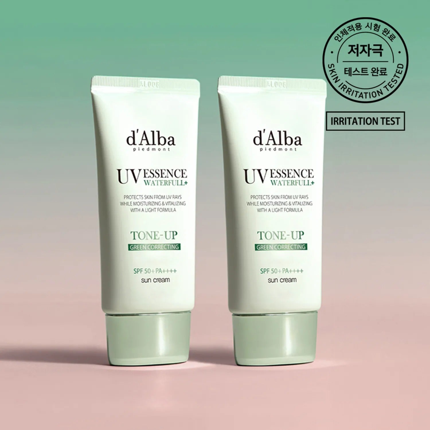 d’Alba Waterfull Tone Up Sun Cream (Green Correcting) Duo Set (50ml+50ml)