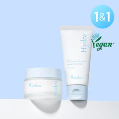 [1+1/OY Exclusive] 9wishes Vegan Hydra Ampule Soothing Cream 50mL Double Pack