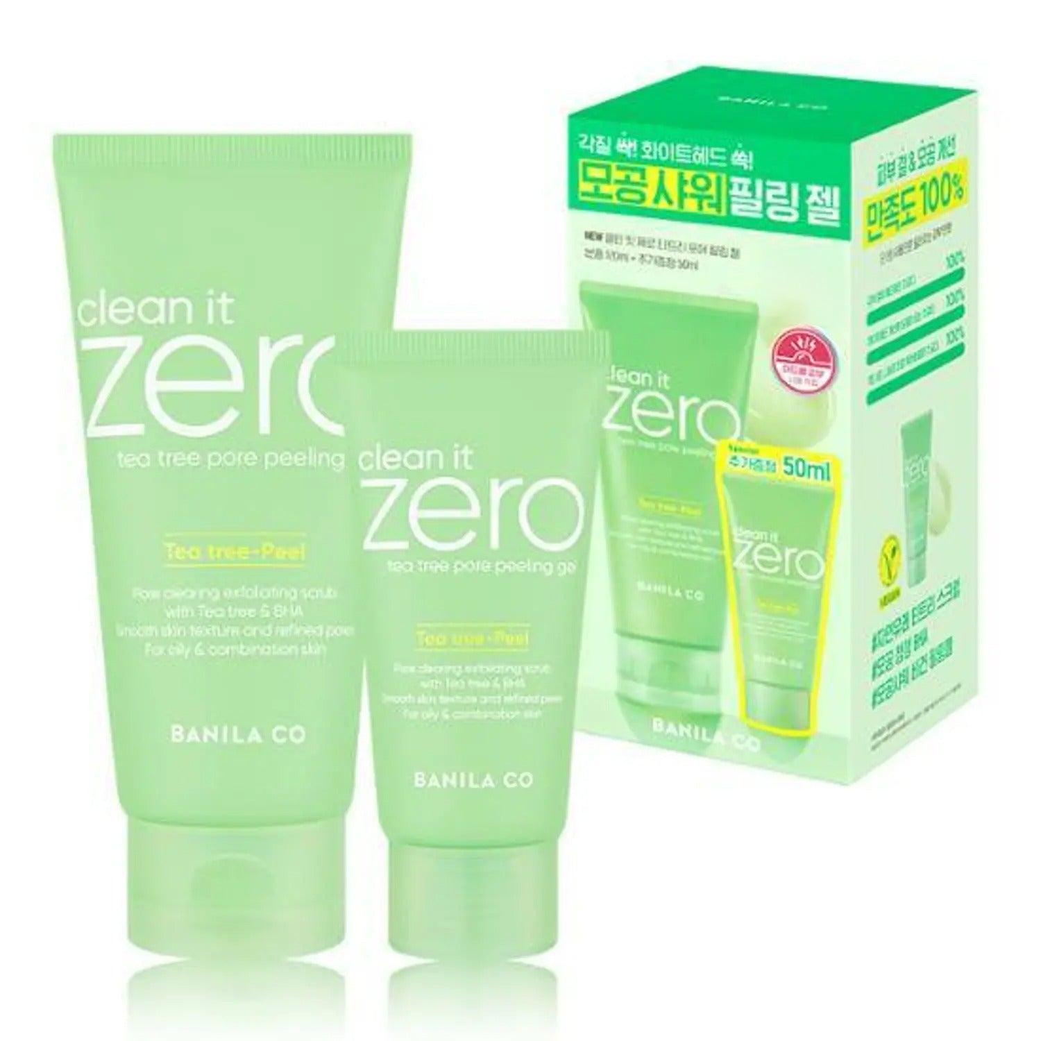 BANILA CO Clean It Zero Tea Tree Pore Peeling Gel 120ml Set (+50ml)