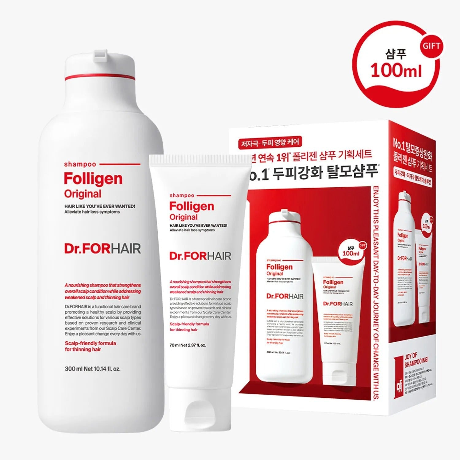 Dr.FORHAIR Folligen Shampoo 300ml + 100ml Special Set