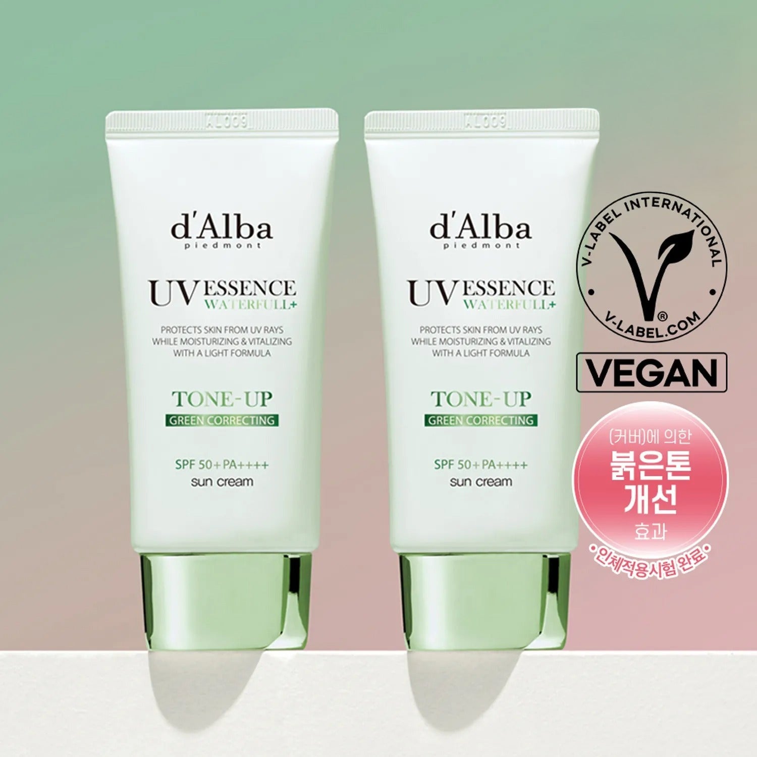 d’Alba Waterfull Tone Up Sun Cream (Green Correcting) Duo Set (50ml+50ml)