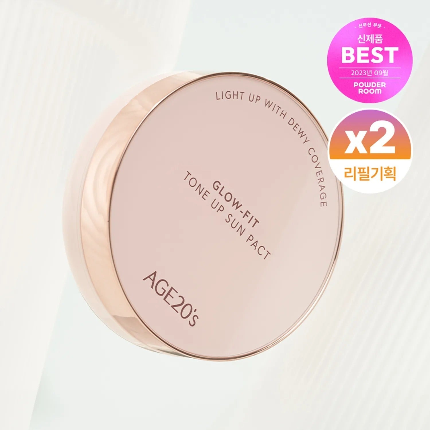 AGE 20's Glow-Fit Tone Up Sun Pact 12.5g Refill Set