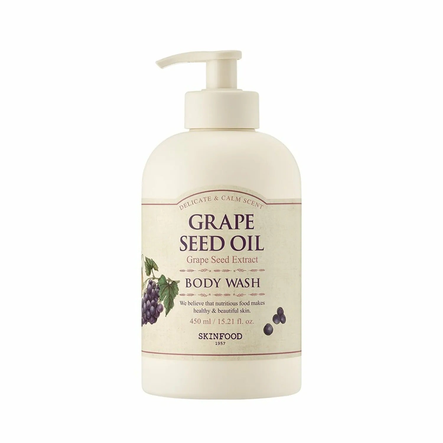 [NEW] SKINFOOD Grape Seed Oil Body Wash / Lotion 450mL