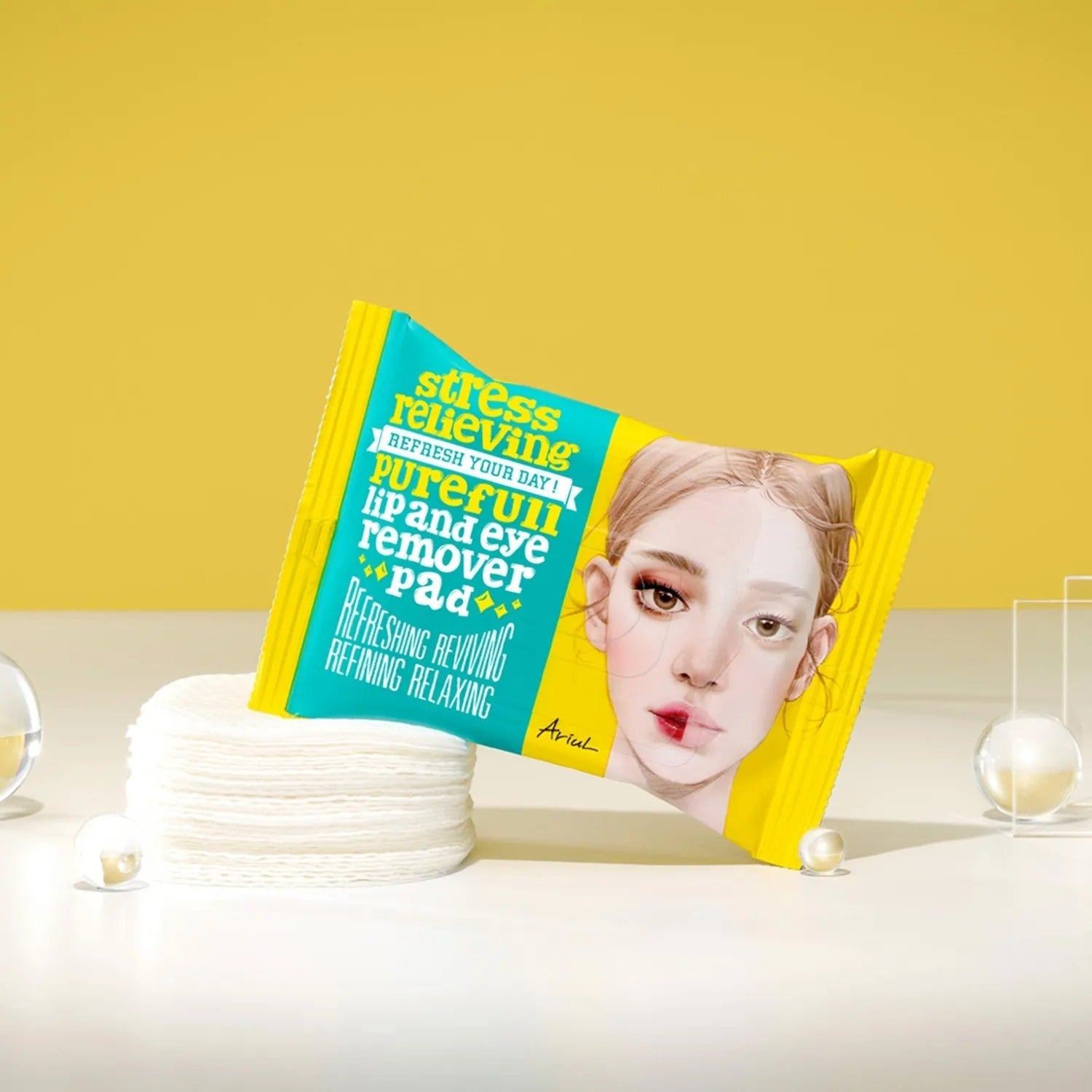 Ariul Stress Relieving Purefull Lip And Eye Remover Pad 30P