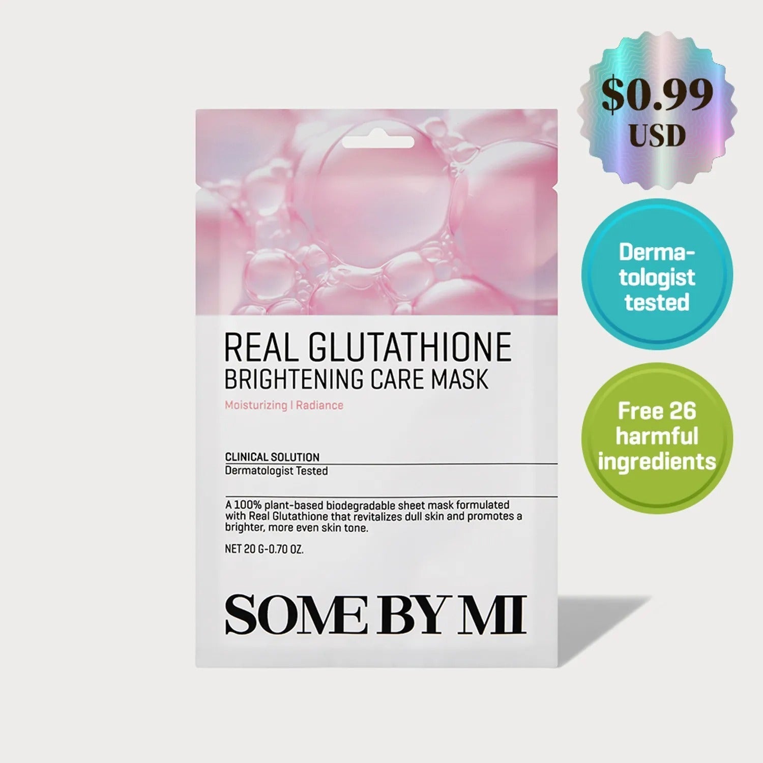 SOME BY MI Real Glutathione Brightening Care Mask Sheet 1P