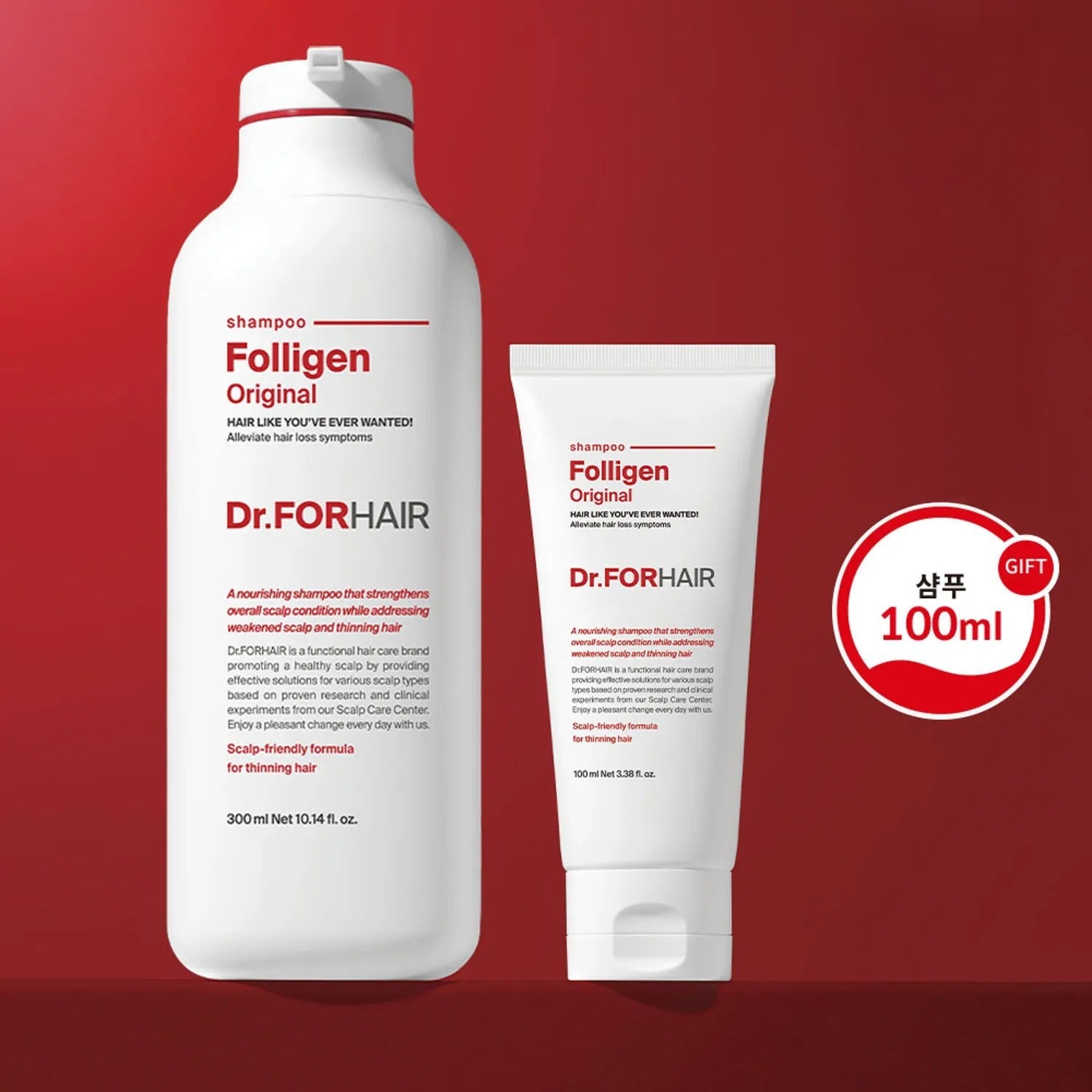 Dr.FORHAIR Folligen Shampoo 300ml + 100ml Special Set