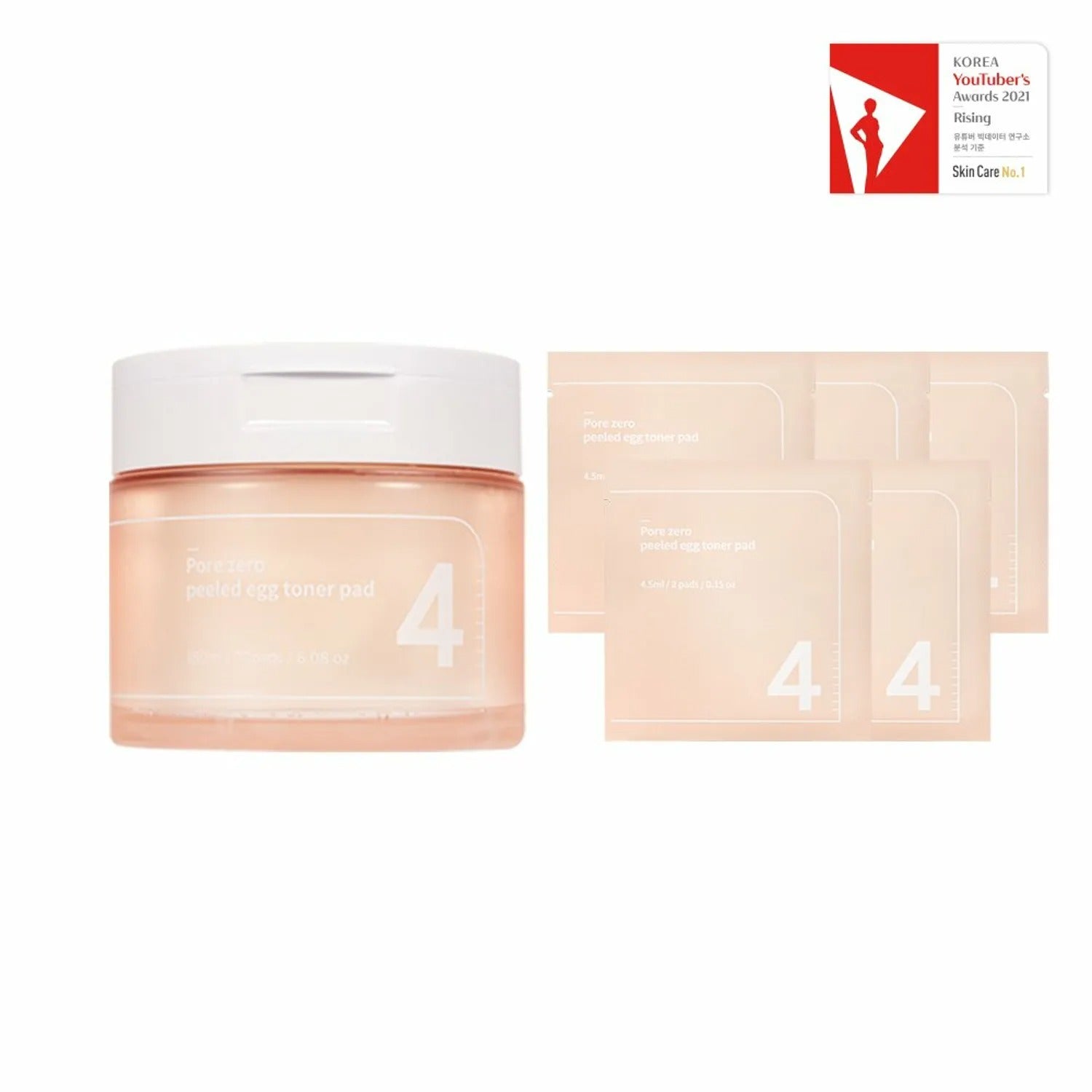 numbuzin No.4 Pore Zero Peeled Egg Toner Pad 70 Pads Special Set (+10 Pads)