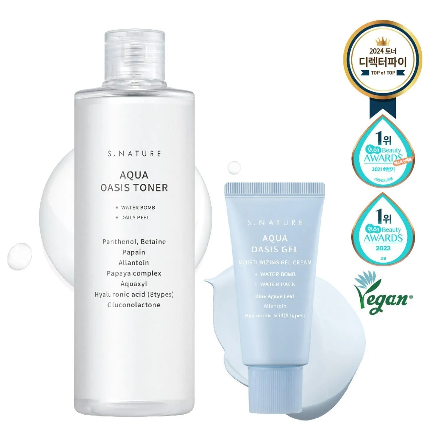 S.NATURE Aqua Oasis Toner 300mL Special Set (Free Gift: gel Cream 30mL)