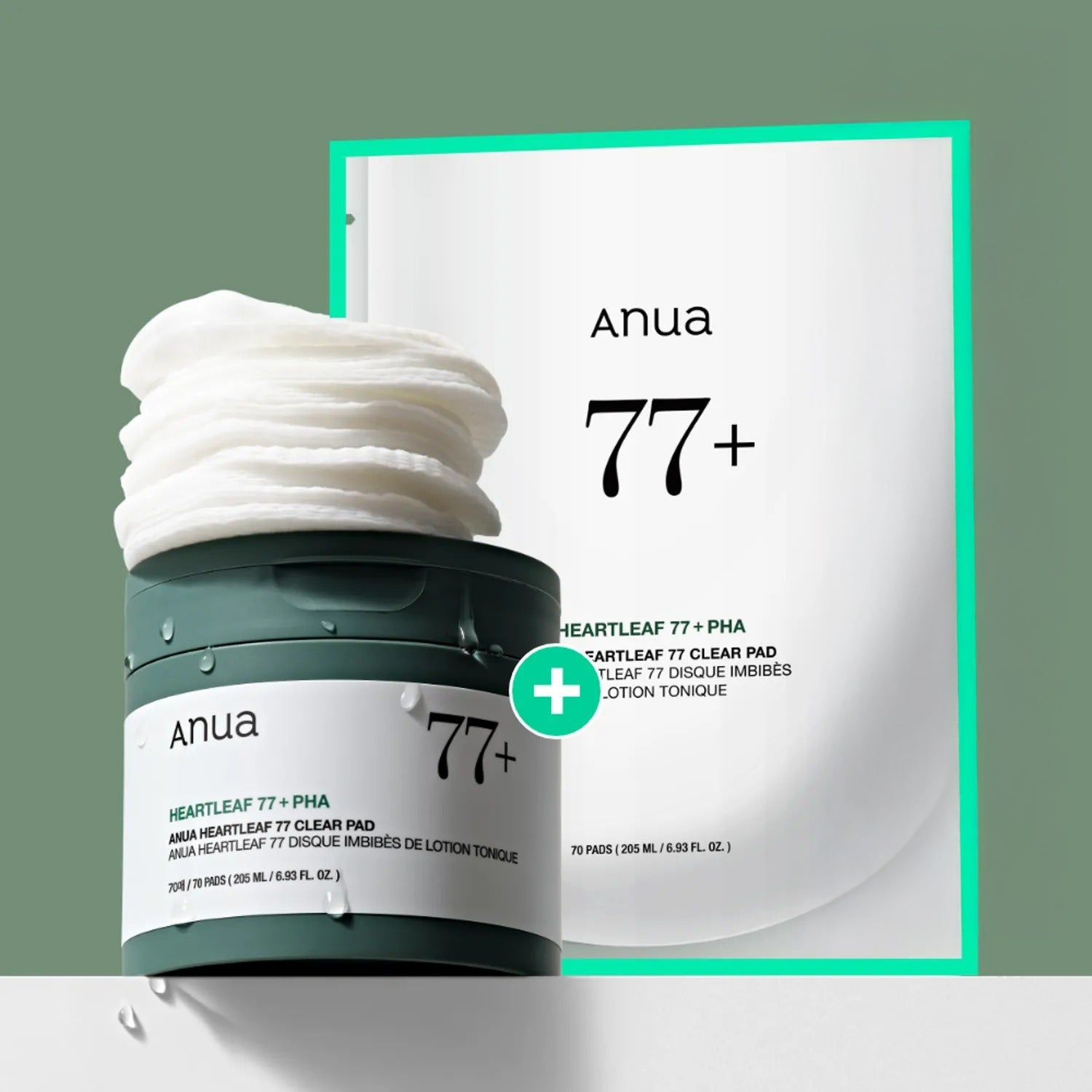 Anua Heartleaf 77 Clear Pad 70P Set (+Refill 70P)