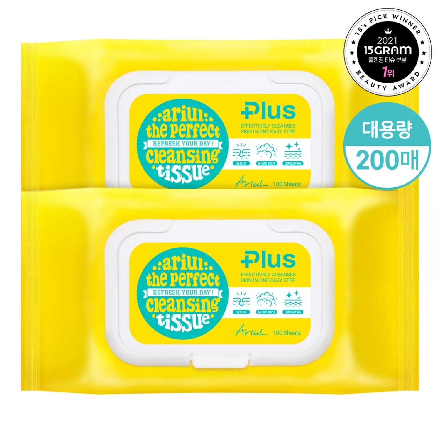 Ariul Stress Relieving Purefull Cleansing Tissue Plus 100 Sheets x 2-Pack