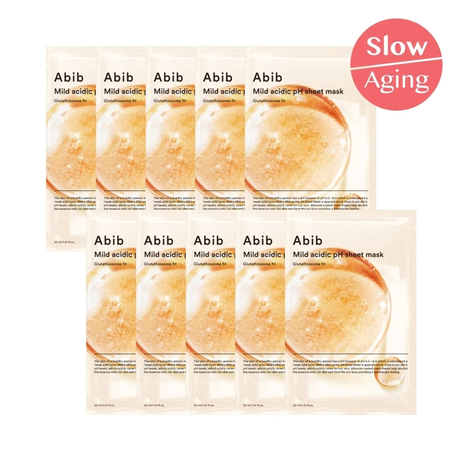 Abib Mild Acidic pH Sheet Mask Glutathiosome Fit 10ea