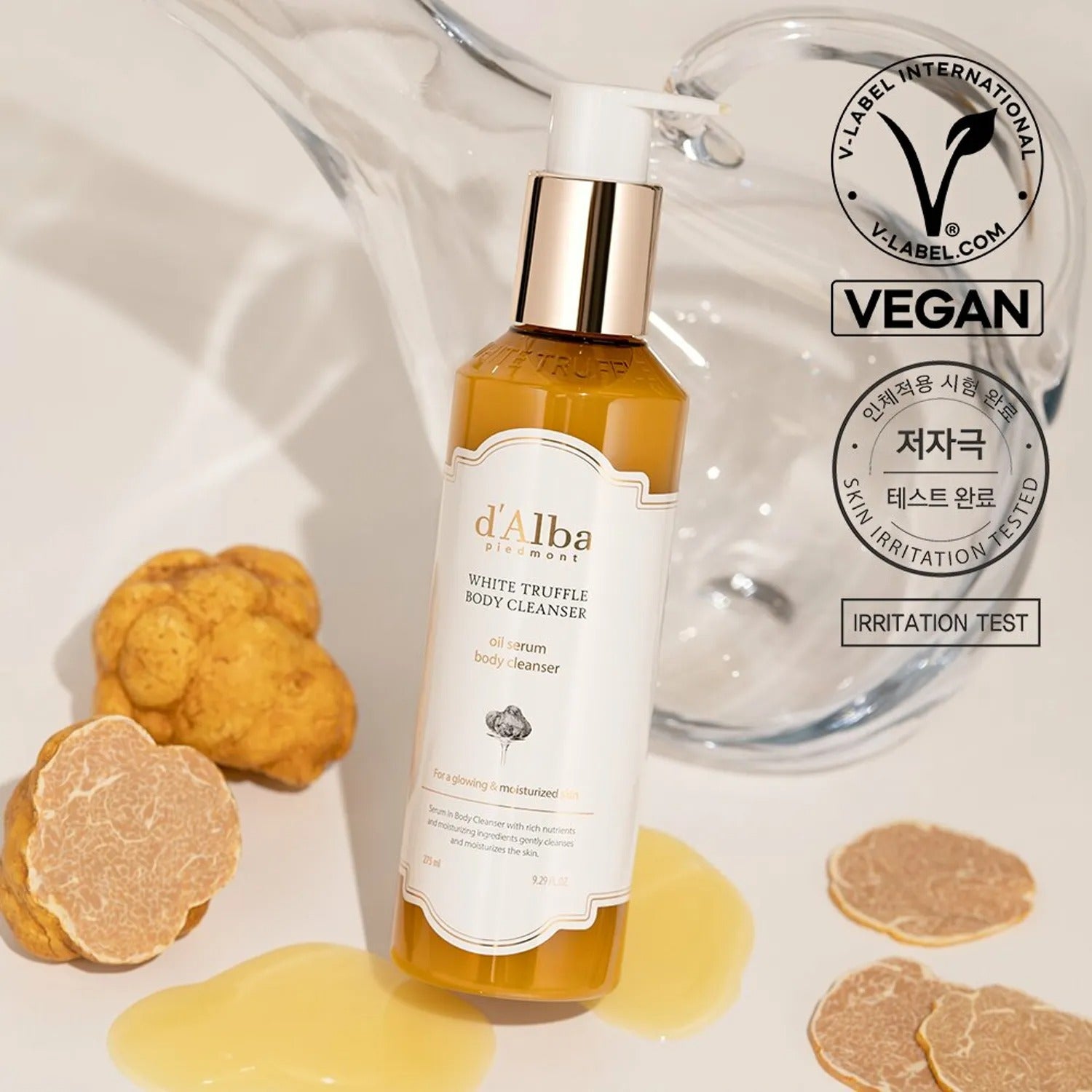 d'Alba White Truffle Oil Serum Body Cleanser 275mL