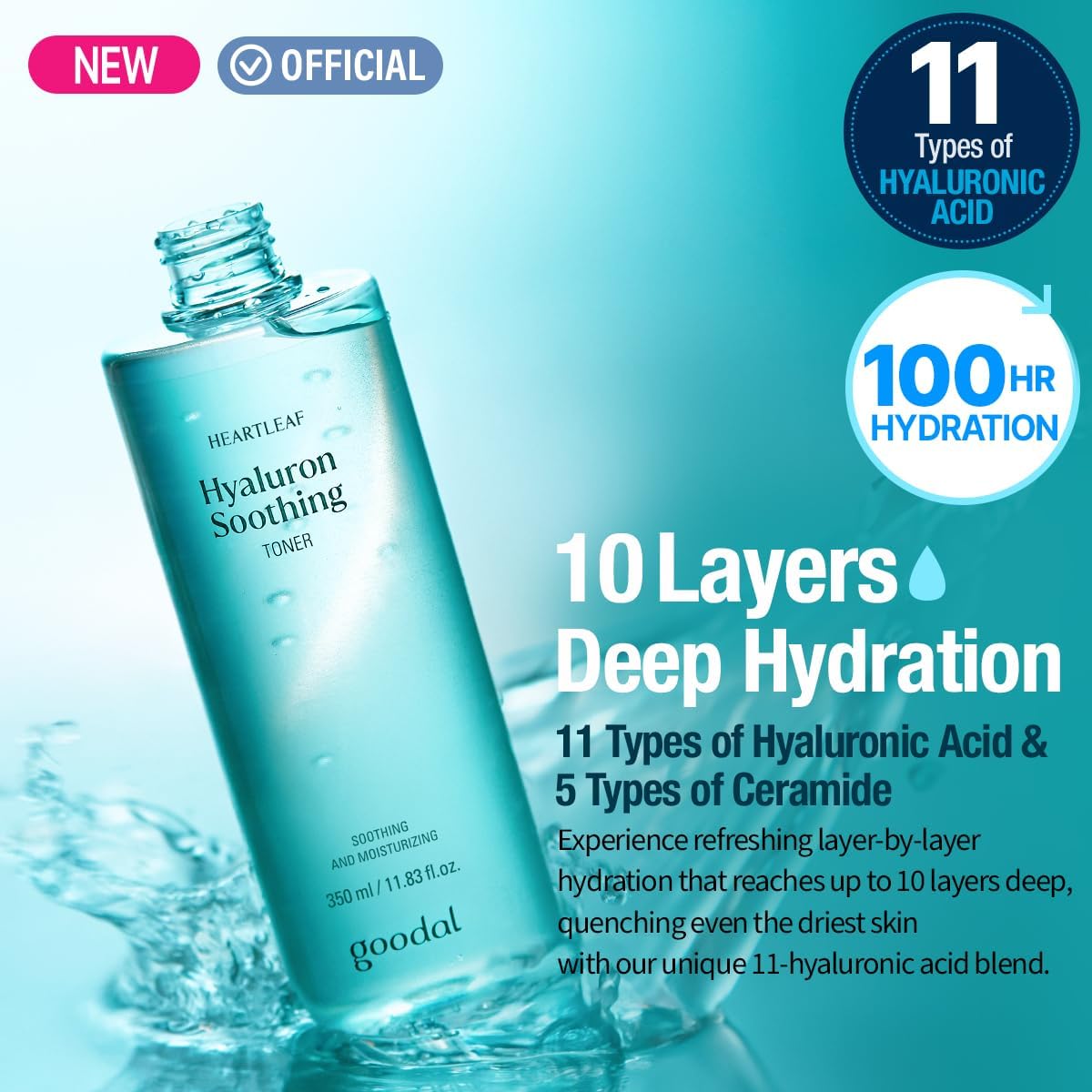 goodal Heartleaf Hyaluron Soothing Toner 350ml +350mL