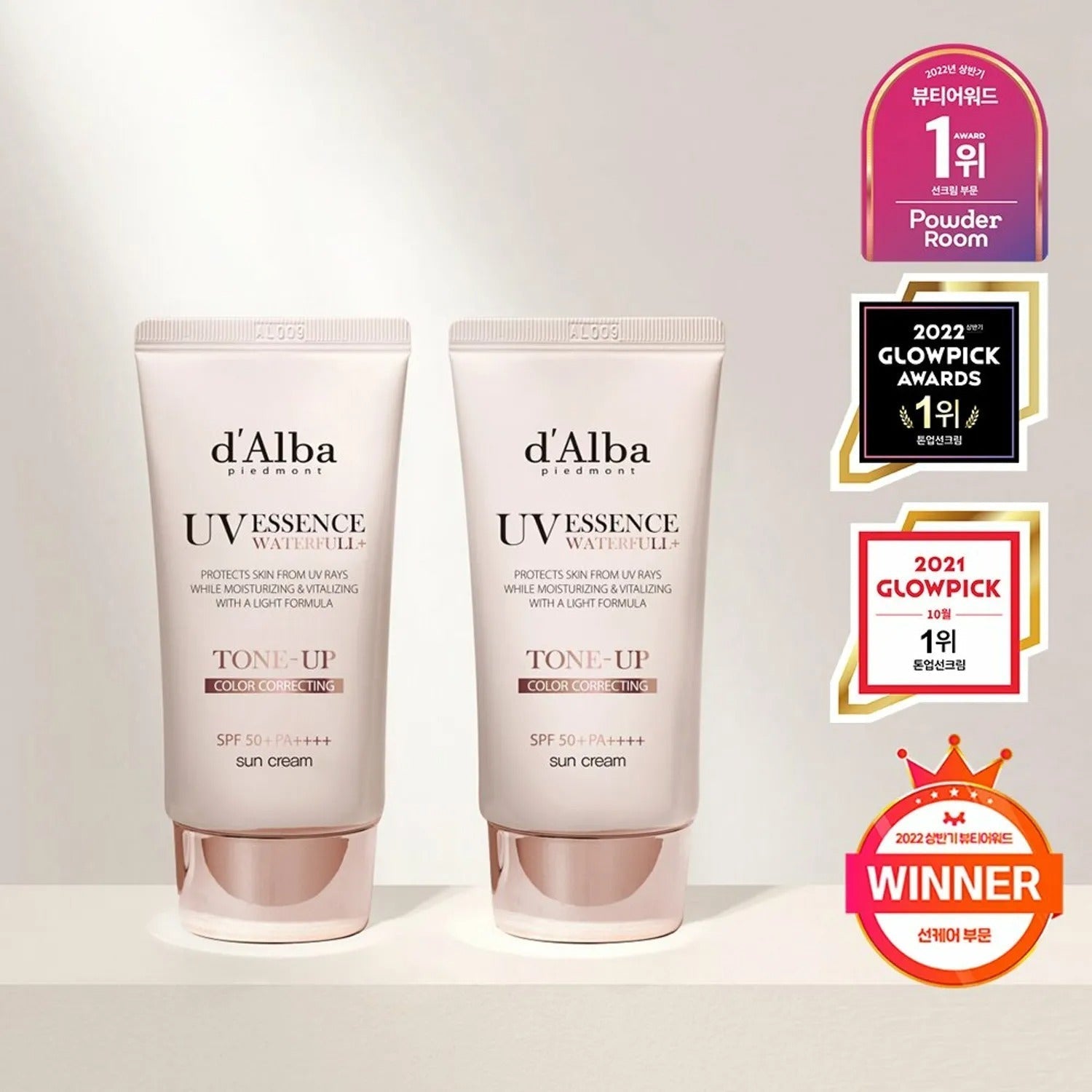 d'Alba Waterfull Tone Up Sun Cream Duo (50mL + 50mL)