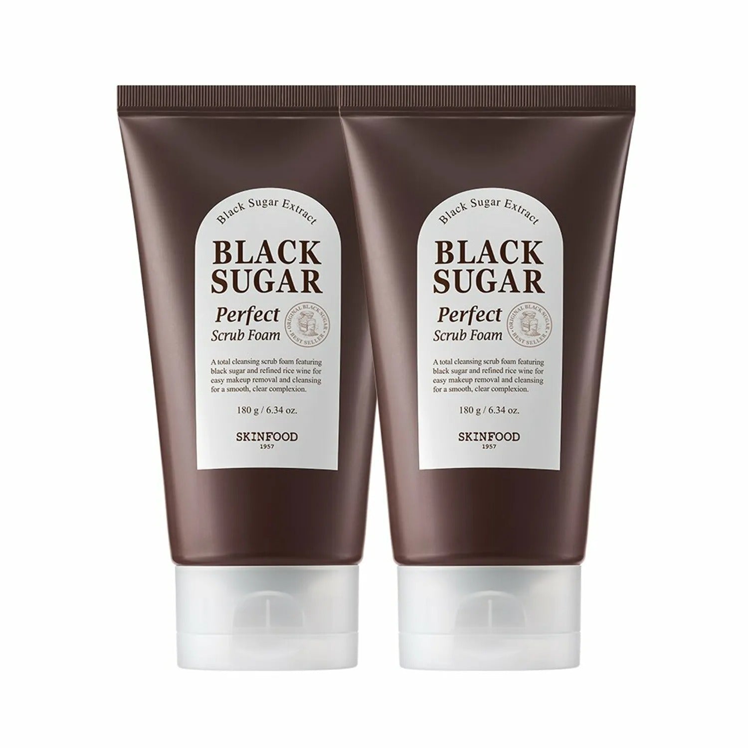 SKINFOOD Black Sugar Perfect Scrub Foam Double Set