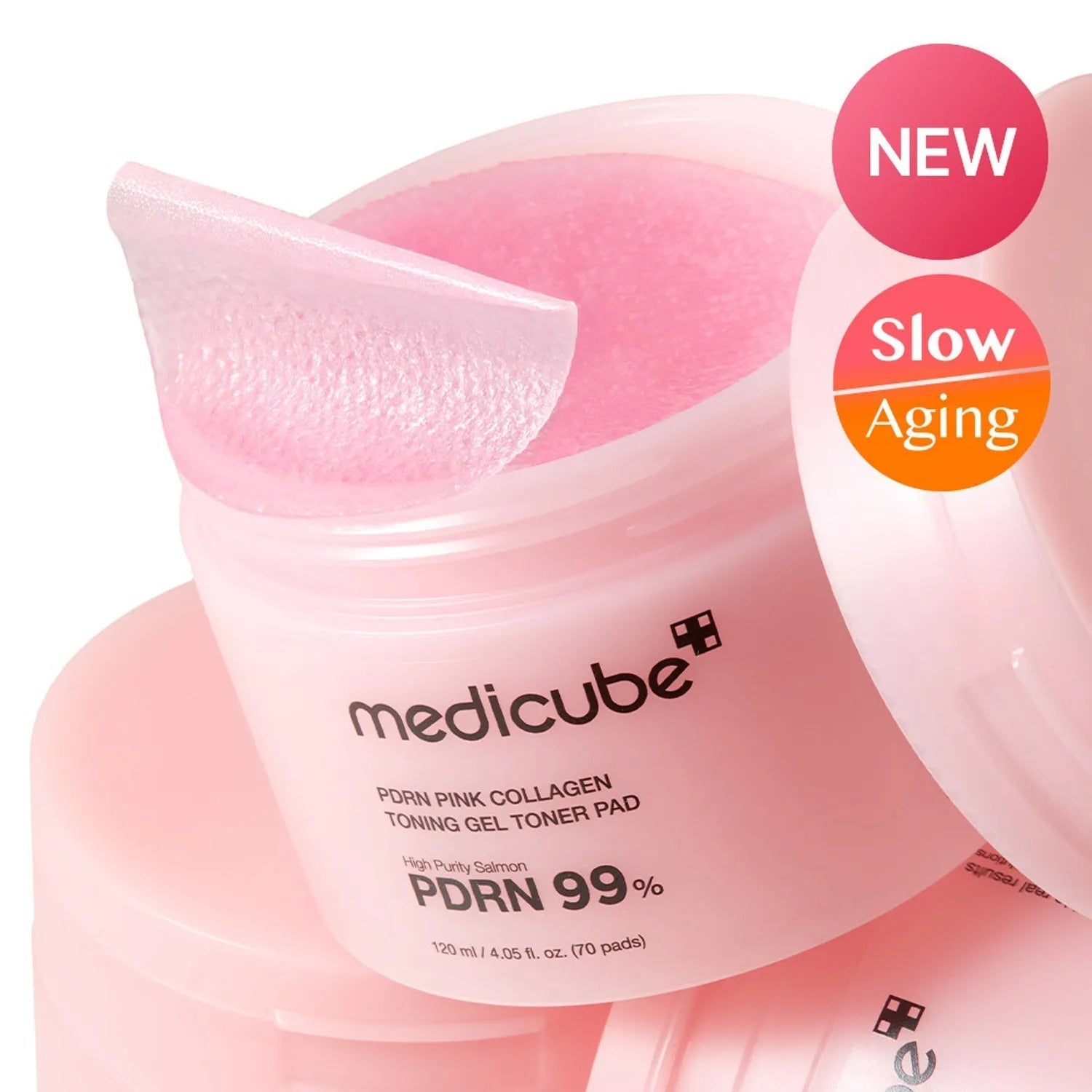 medicube PDRN Pink Collagen Toning Gel Toner Pads 70P