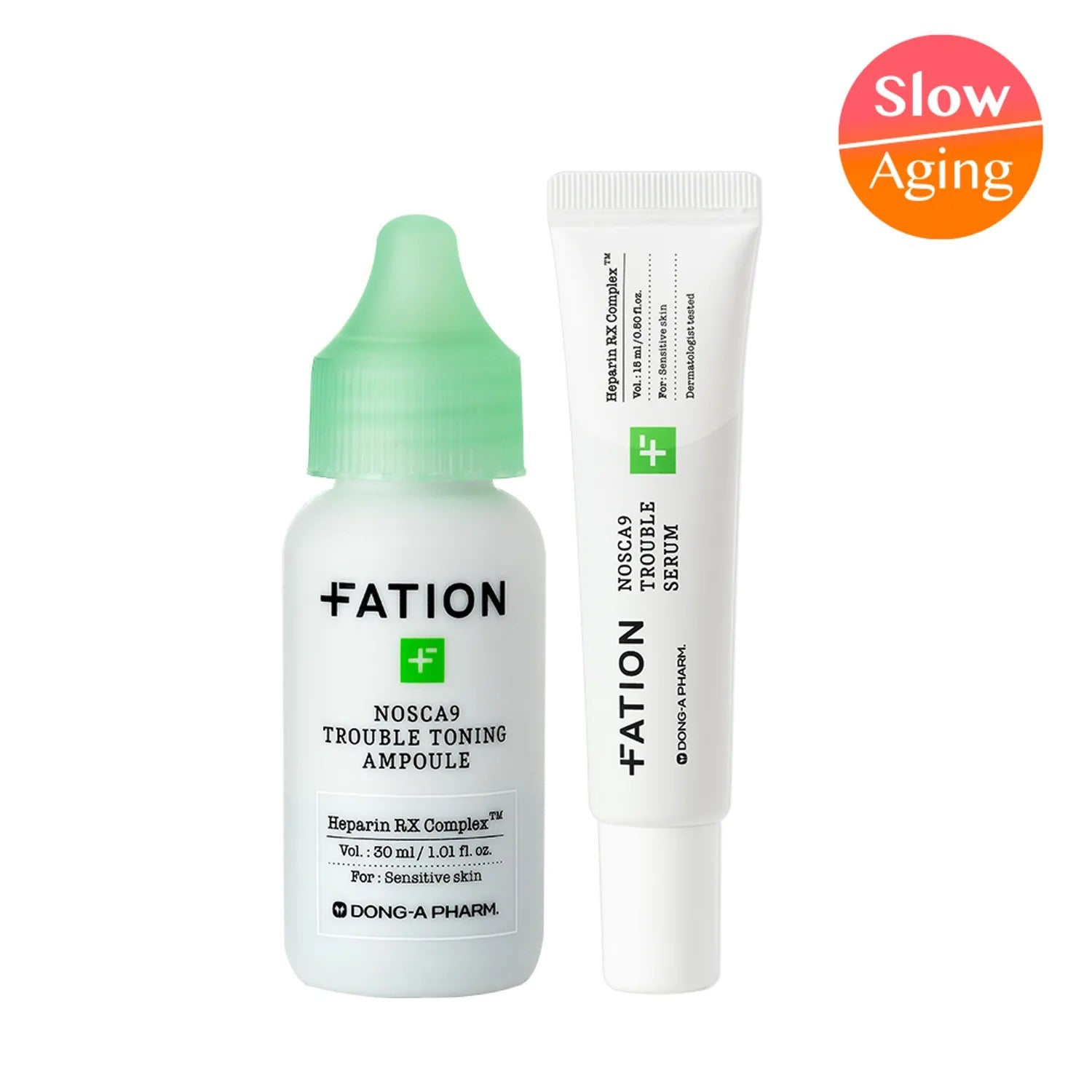 FATION Nosca9 Trouble Toning Ampoule 30ml Set (+Trouble Serum 15ml)