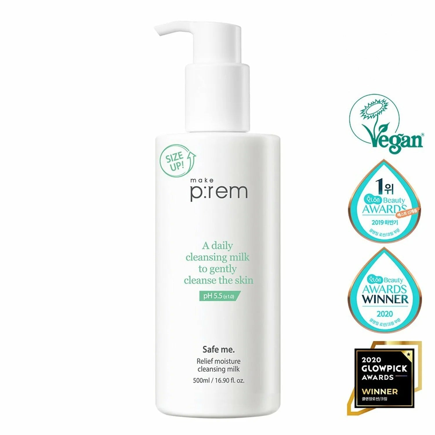 makeprem Safe Me Relief Moisture Cleansing Milk 500mL
