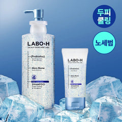 LABO-H Hair Loss Care Scalp Cooling & No Sebum Shampoo 333ml Set (+50ml)