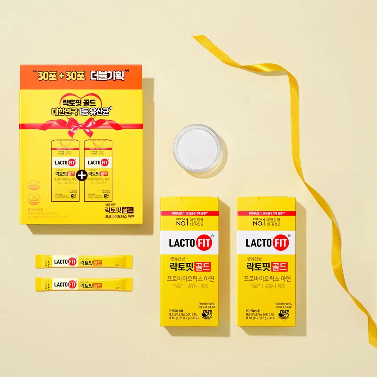 LACTO-FIT Probiotics Gold 30 Sticks double set (2-month supply)