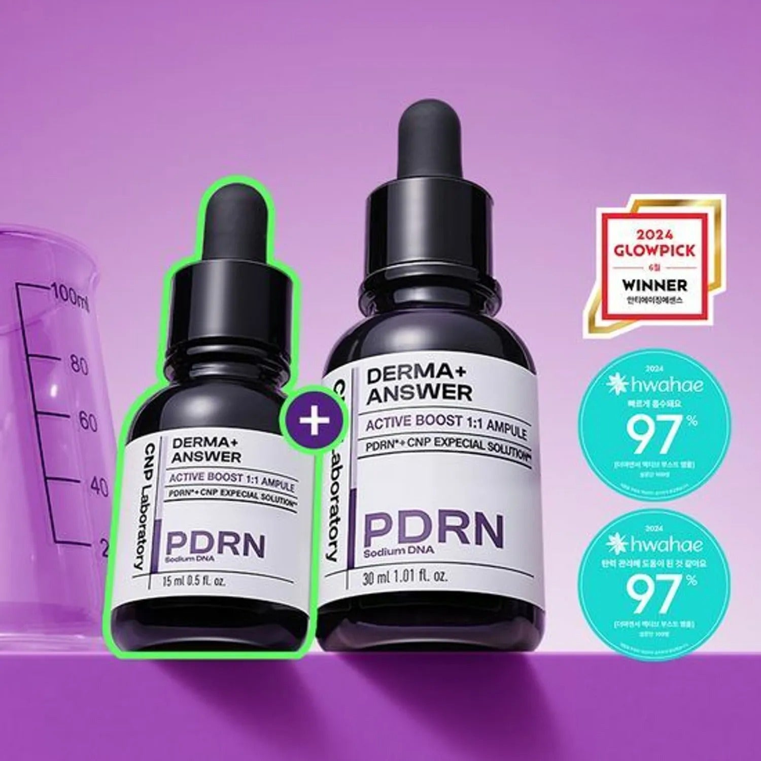CNP Derma+ Answer Active Boost 1:1 Ampule 30ml Set (+15ml)