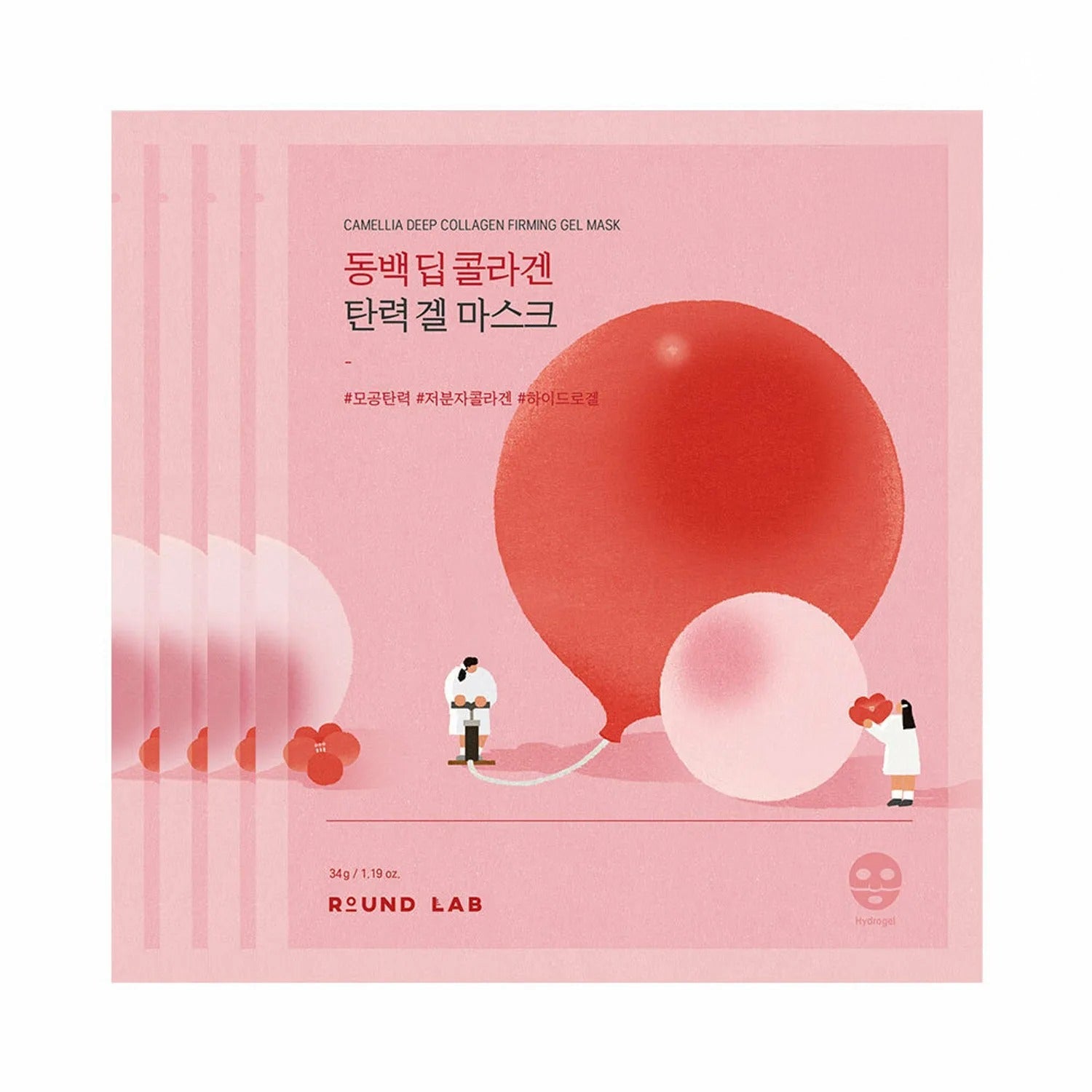 ROUND LAB Camellia Deep Collagen Firming Gel Mask Sheet 4ea