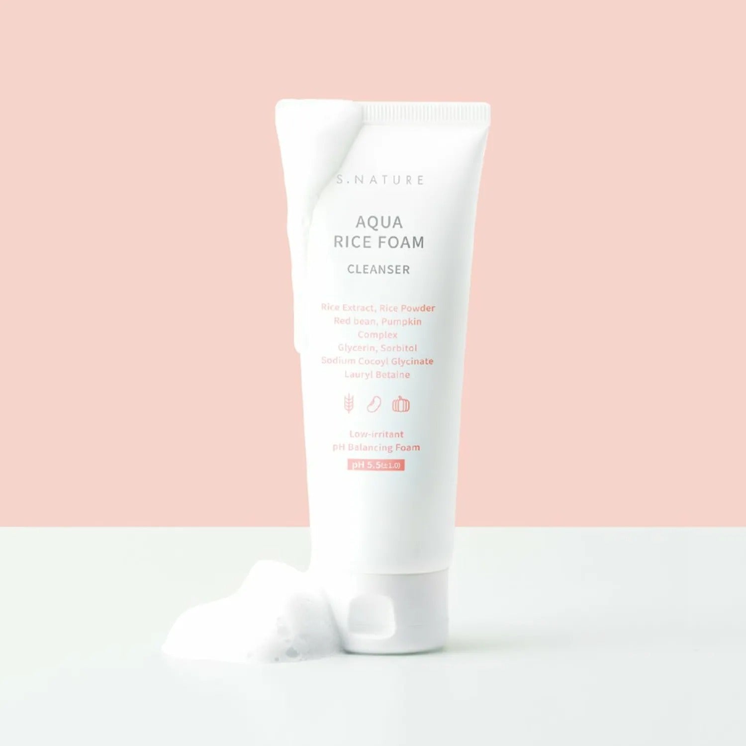 S.NATURE Aqua Rice Mild Acidic Foam Cleanser 160mL
