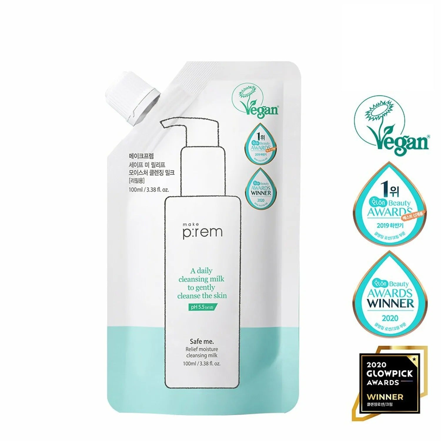 makeprem Safe Me Relief Moisture Cleansing Milk 100mL
