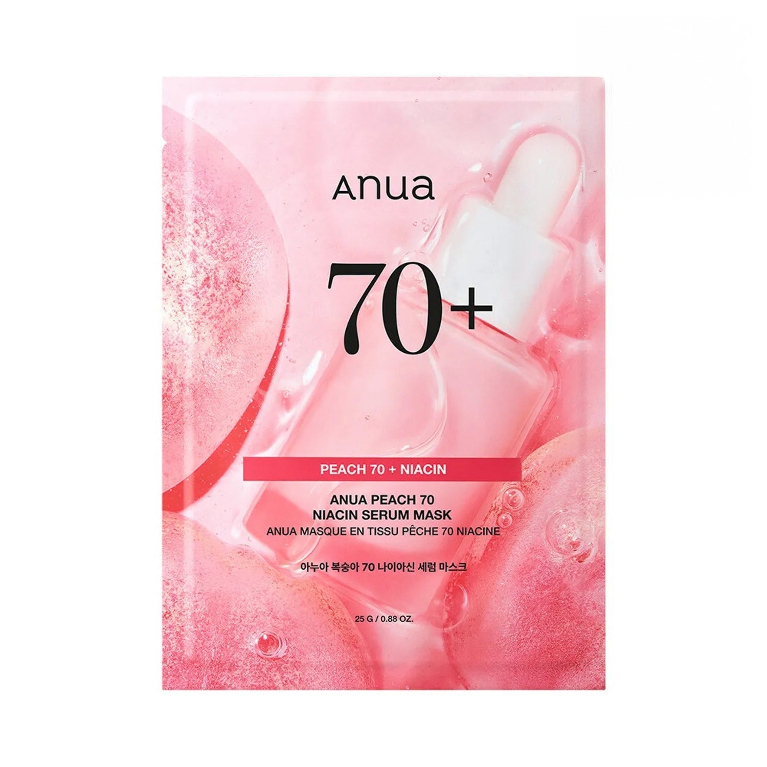 Anua Peach 70 + Niacin Serum Mask Sheet 1ea