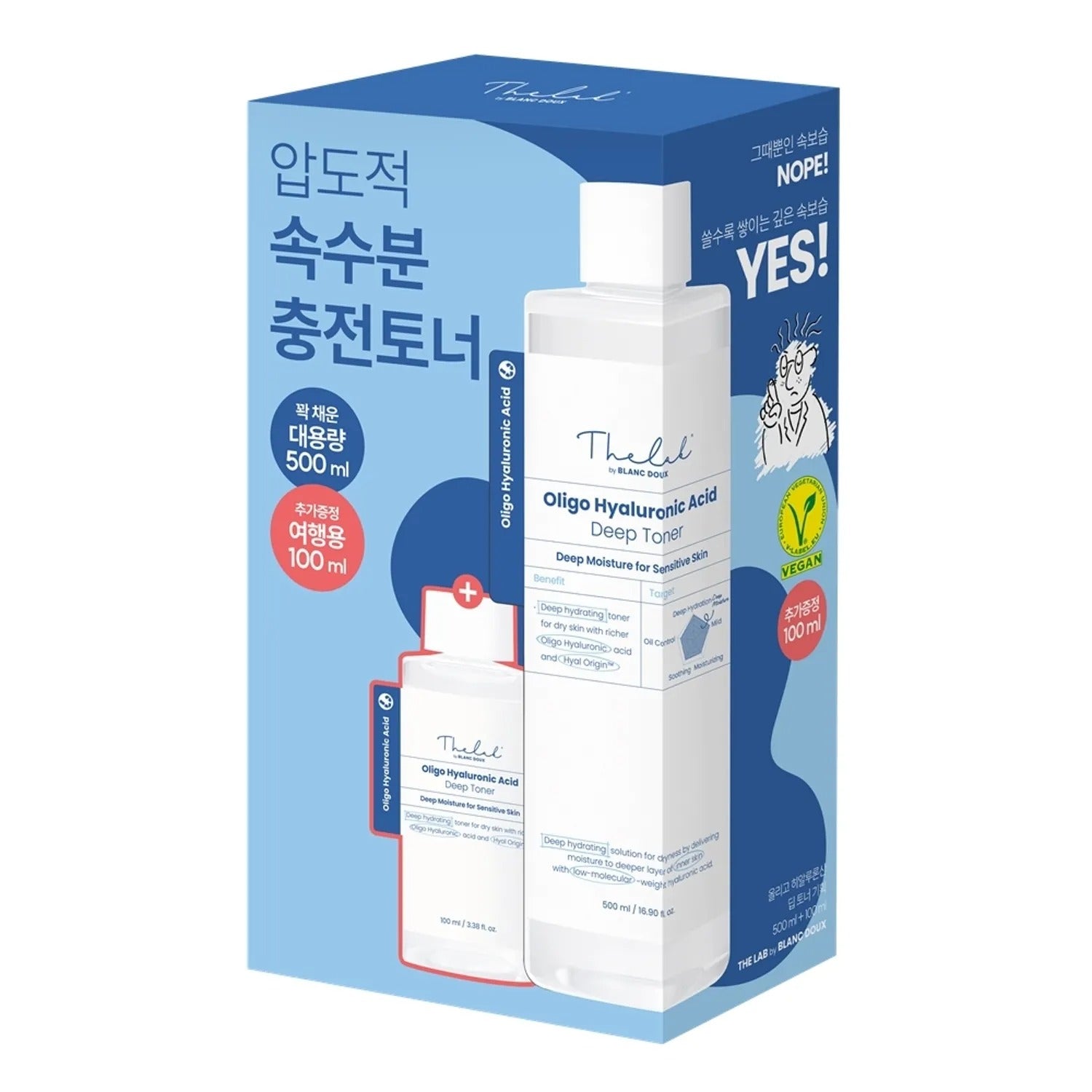 THE LAB by blanc doux Oligo Hyaluronic Acid Deep Toner 500ml Set (+100ml)