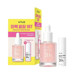 Anua Peach 70 Niacin Serum 30ml Set (+Green Lemon Serum 3.3g)