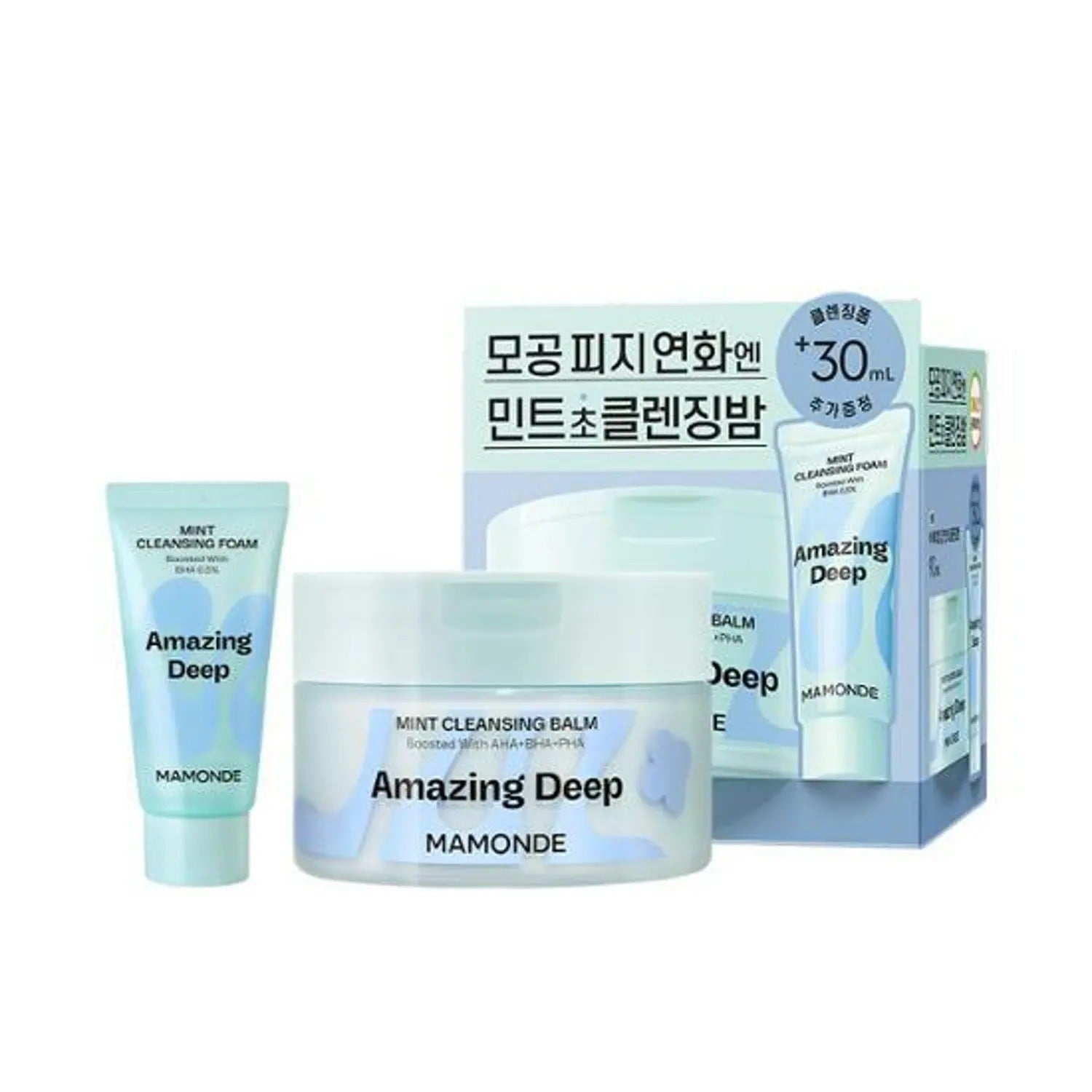 Mamonde Amazing Deep Mint Cleansing Balm 90mL Special Set (+Foam Cleanser 30mL)