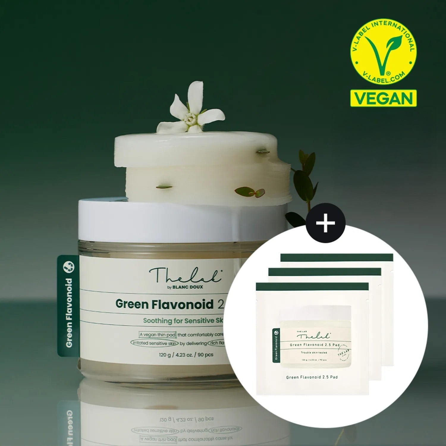 The Lab by blanc doux Green Flavonoid 2.5 Pad special deal (90 + 12 sheets)