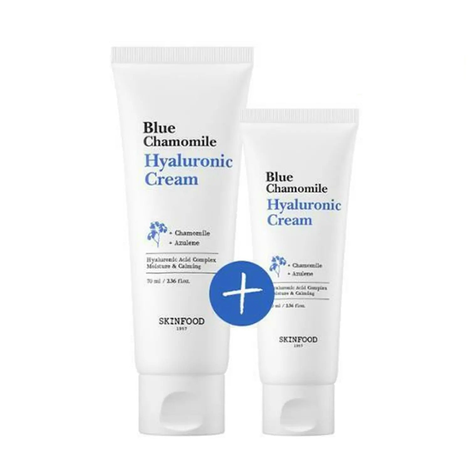 SKINFOOD Blue Chamomile Hyaluronic Cream 70ml Special Set (+Cream 30ml)