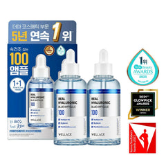 WELLAGE Real Hyaluronic Blue 100 Ampoule 75mL 1+1 Special Set