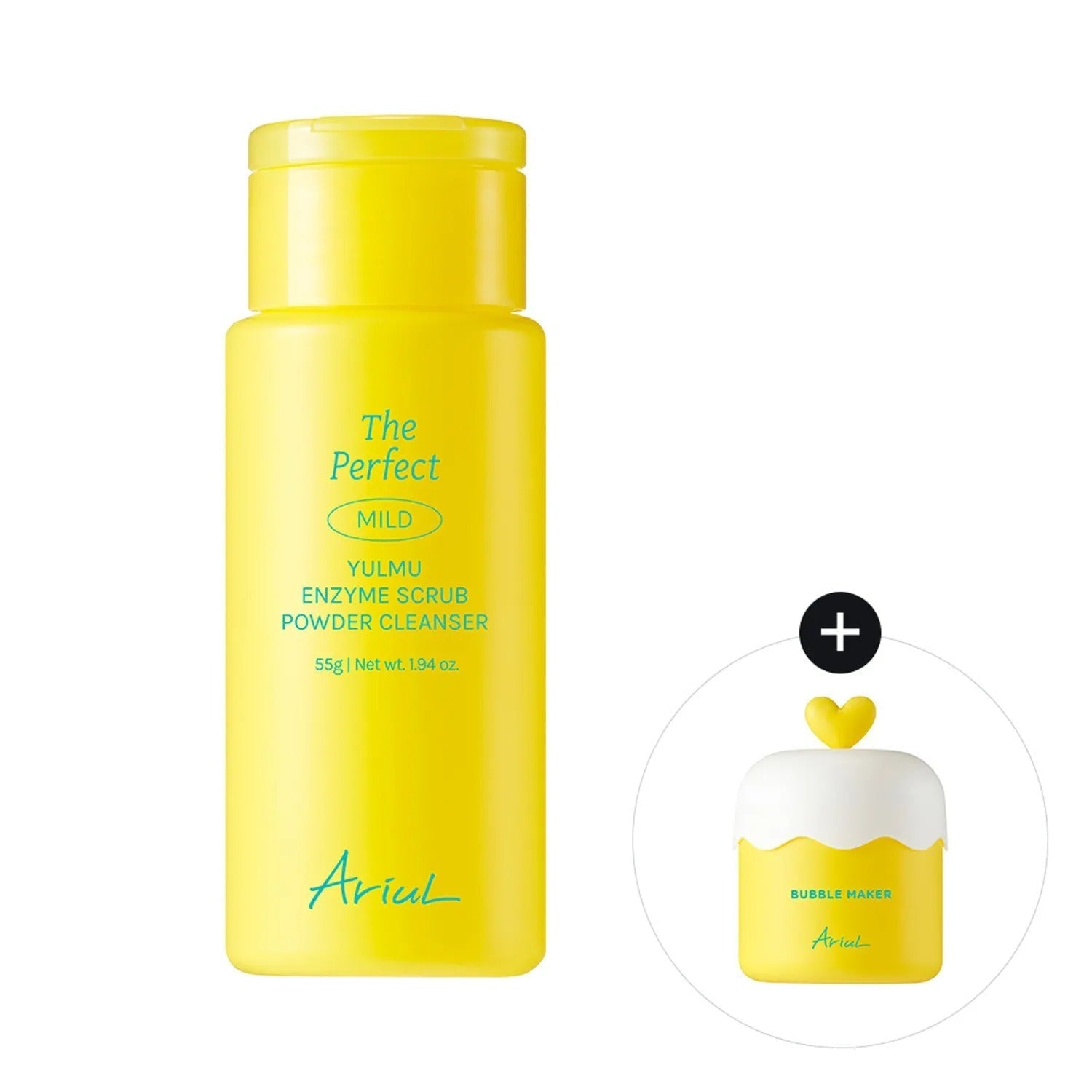 Ariul The Perfect Yulmu Enzyme Scrub Powder Cleanser Special Set (55g+Bubble Maker)