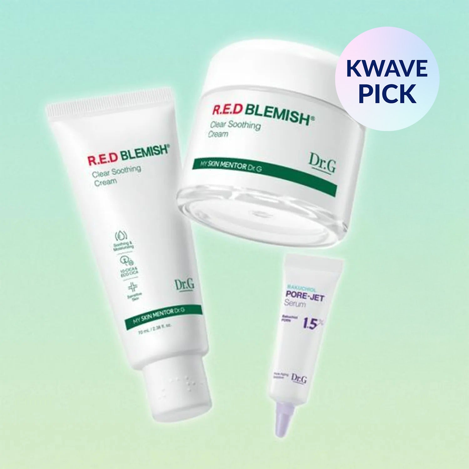 2024 Awards Dr.G Red Blemish Clear Soothing Cream 70mL Set (+70ml Tube+Pore Jet Serum 10ml)