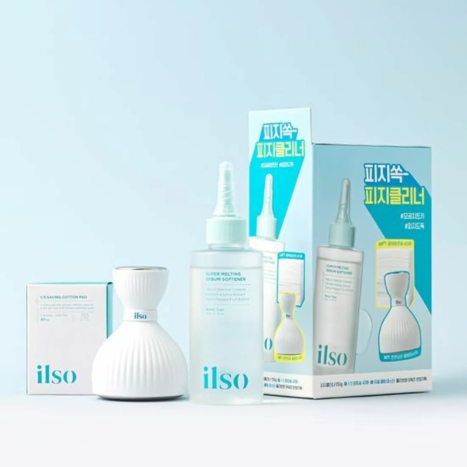 ★2024 Awards★ ilso Super Melting Sebum Softener 150ml Set (+Cotton Pad 40P+Cooling Massager)